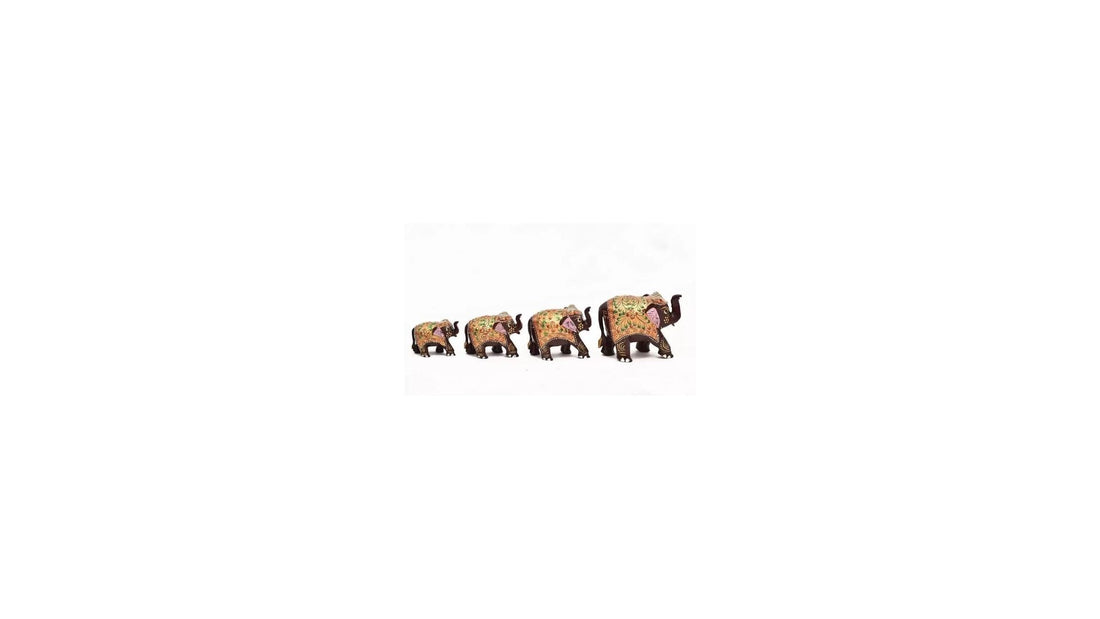 Wooden Elephant Set of 4