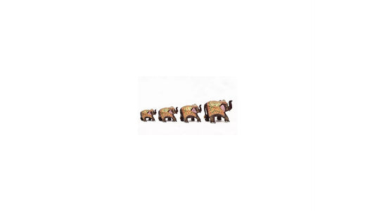 Wooden Elephant Set of 4