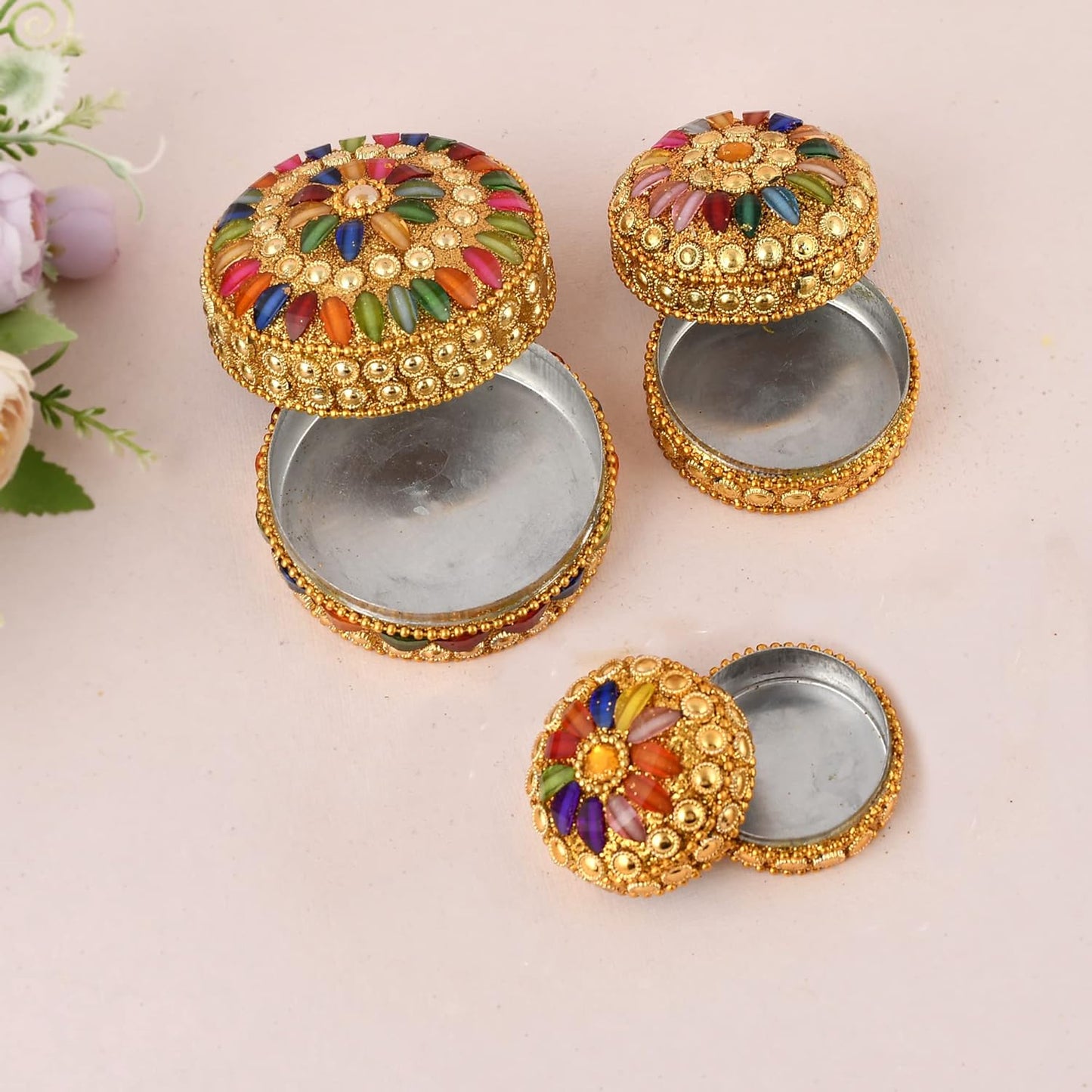 Beautiful Handmade 3pc Set Jewellery Box For Decor