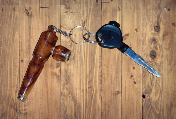 Wooden Designer Cigarette Holder Key Chain