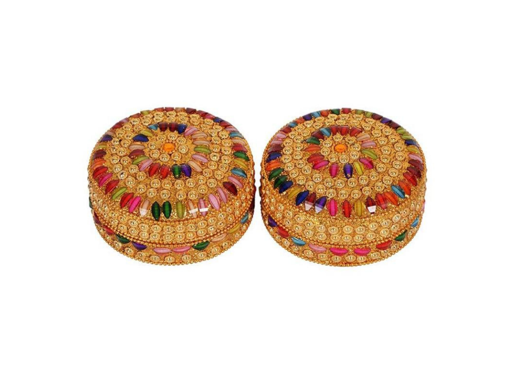 Handmade Decorative Jewellery Box in Round Shape For Home Decor And Gift