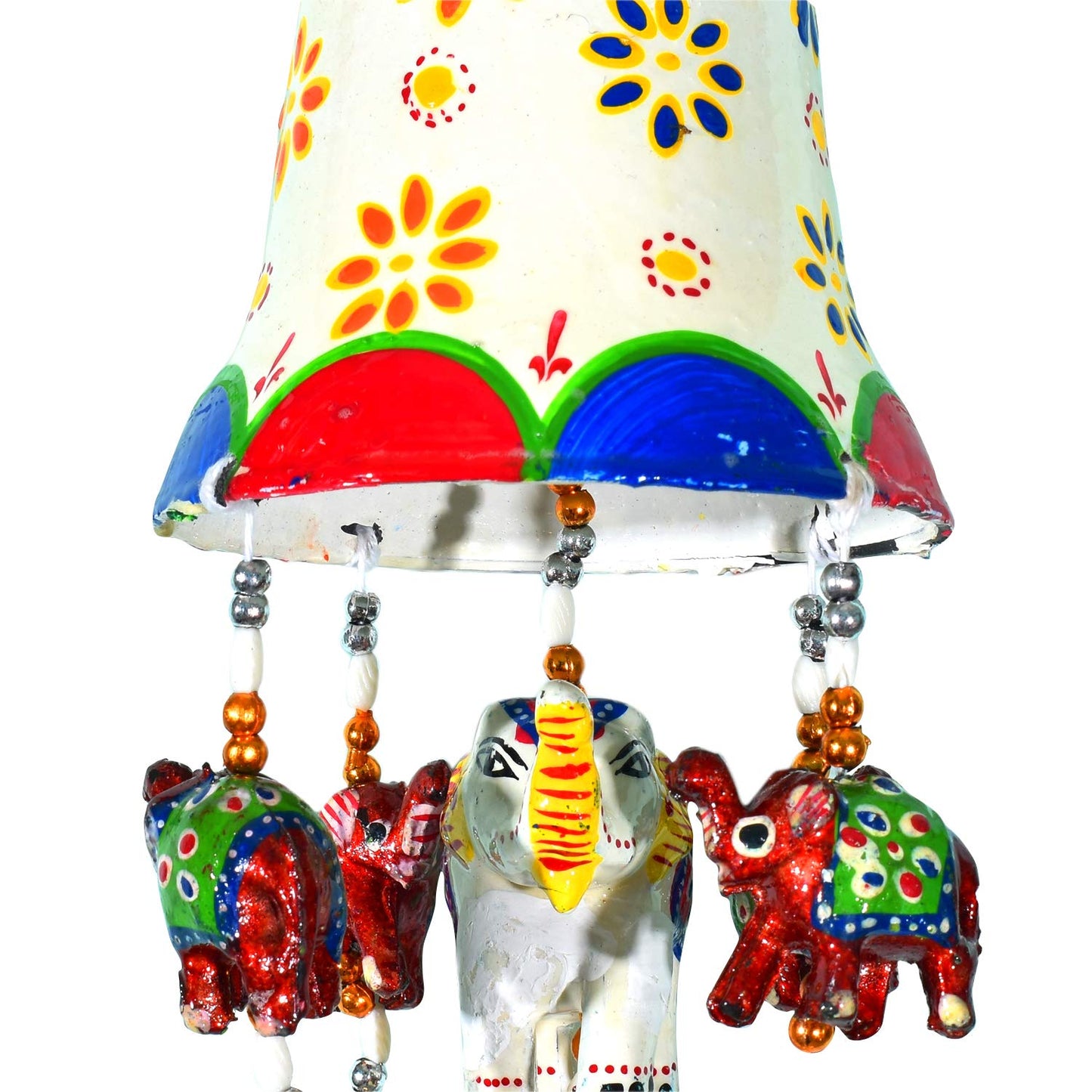 Handmade Beautiful Bell Design And Elephant Figurine Hanging