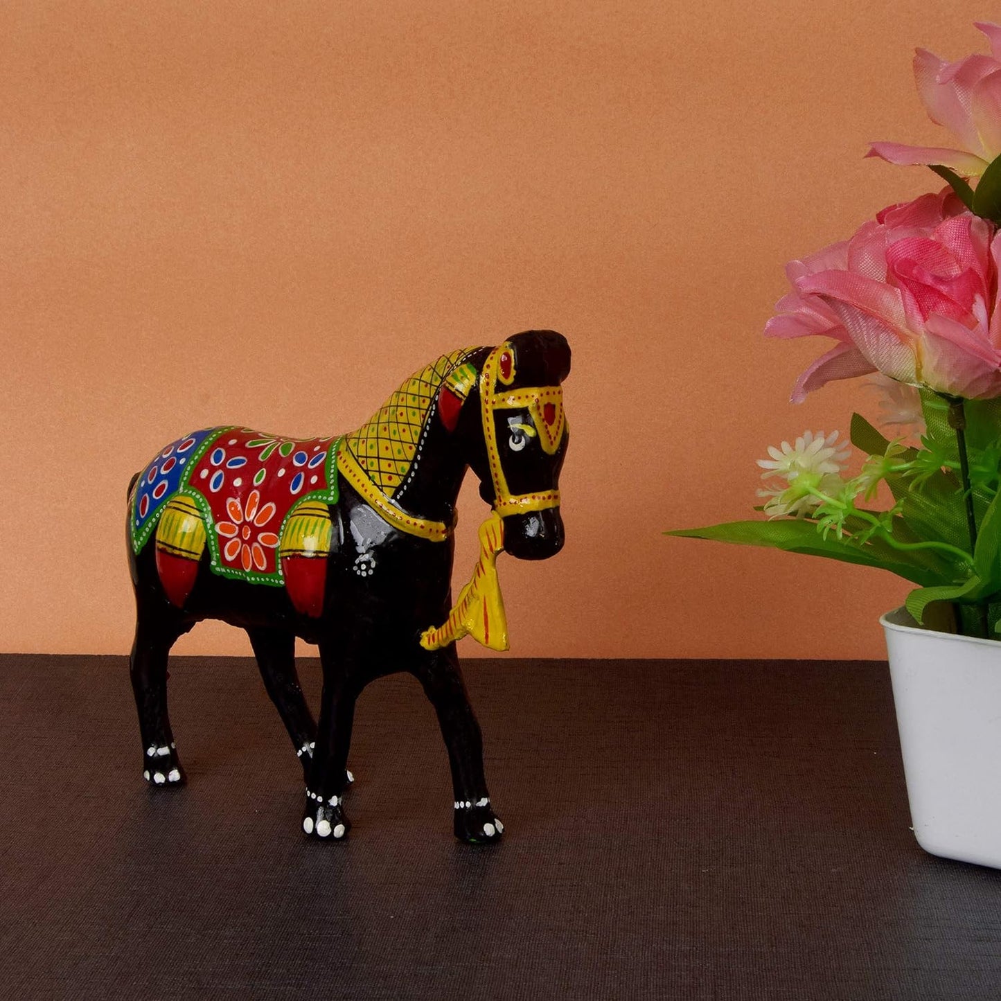 Handmade Paper Mache/Fiber Horse Showpiece Idol for Home Decor