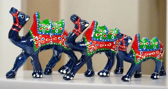 Handcrafted 3pc Camel Family Set Showpiece For decorate