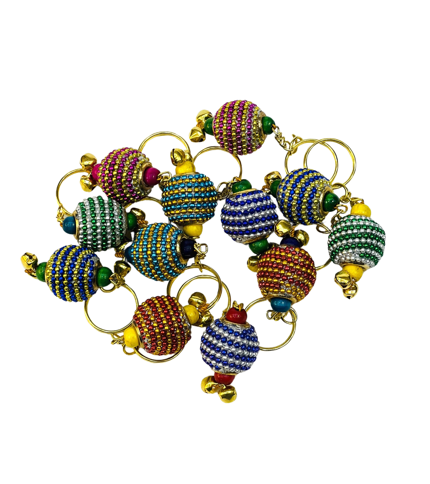 Decorative Handmade Lac Key Chain Set Of 12