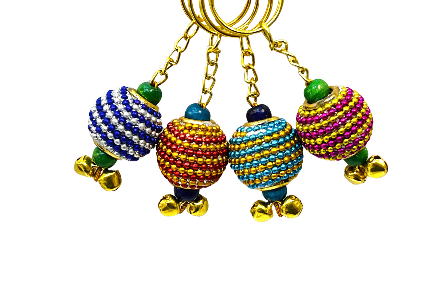 Decorative Handmade Lac Key Chain Set Of 12