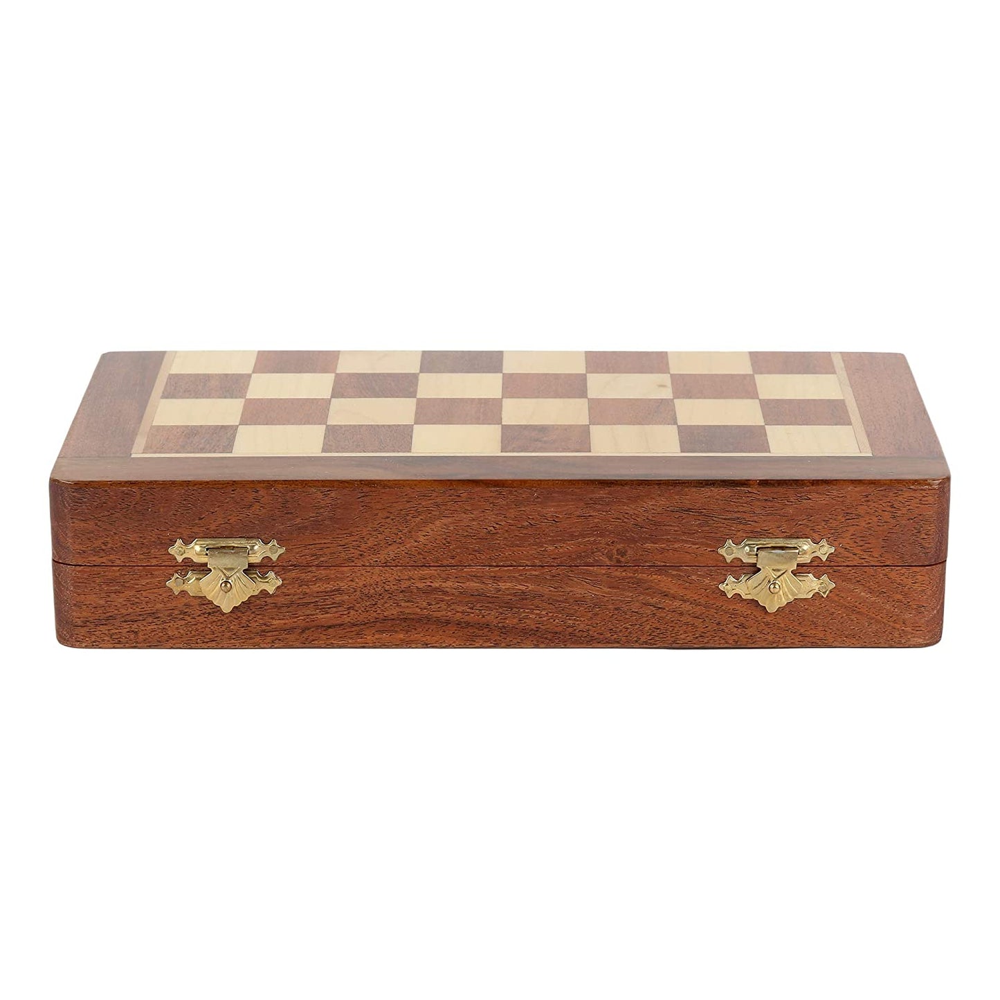 Wooden Chess Set With Magnetic Board And Hand Carved Chess Pieces
