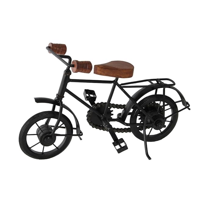 Handcrafted Metal Bicycle In Black For Home Decor
