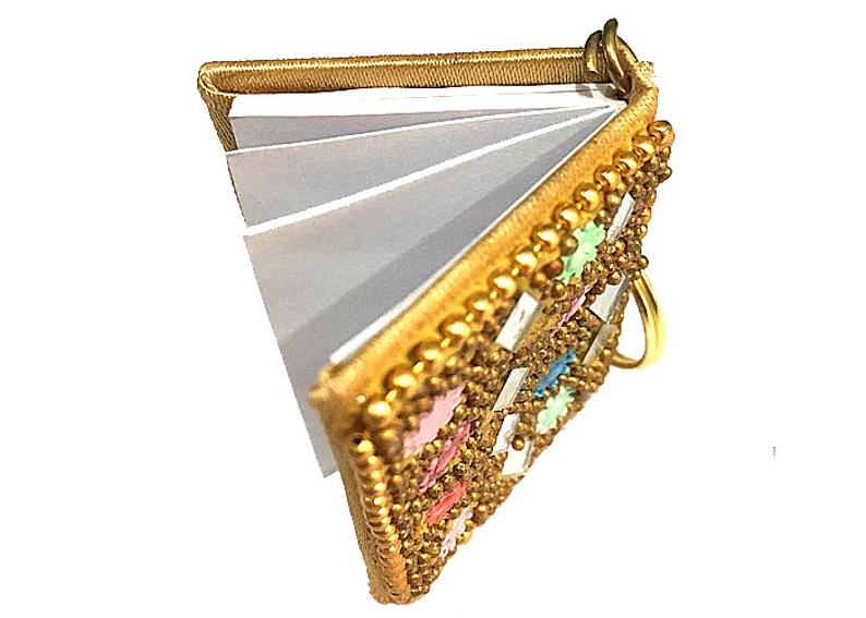Decorative Handmade Multi Color Lacquer Work Diary Key Chain In Set Of 12
