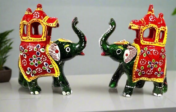 Beautiful Handmade Rajasthani Elephant Showpiece For Home Decor And Gift