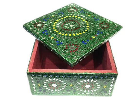 Decorative Handcrafted Lacquer Work Jewellery Box For Home Decor And Gift