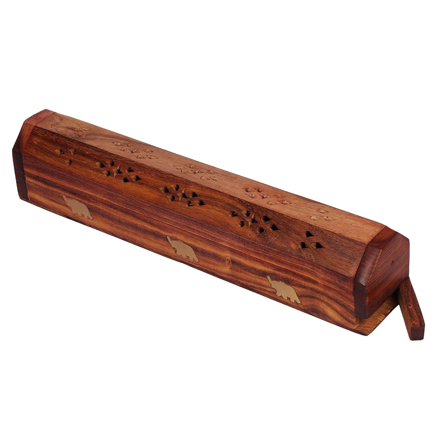 Handmade Rosewood And Brass Incense Cone With Incense Stick Holder