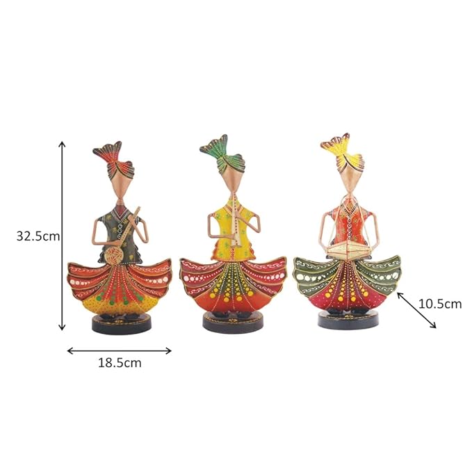 Handmade Rajasthani Musician Set In Iron For Home Decor
