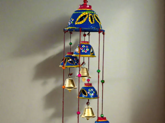 Handmade Beautiful Bell Design Hanging With 7 Small Bells