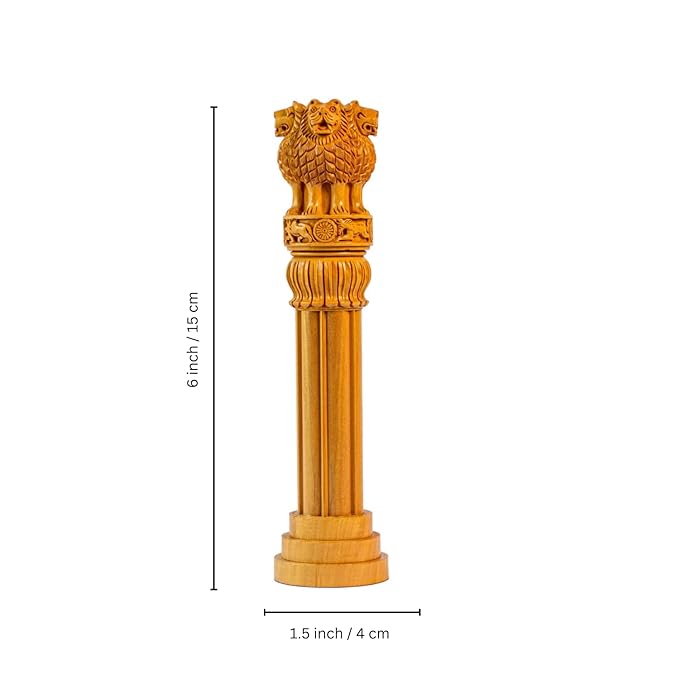 Handmade Decorative Wooden Ashoka Pillar For Decor