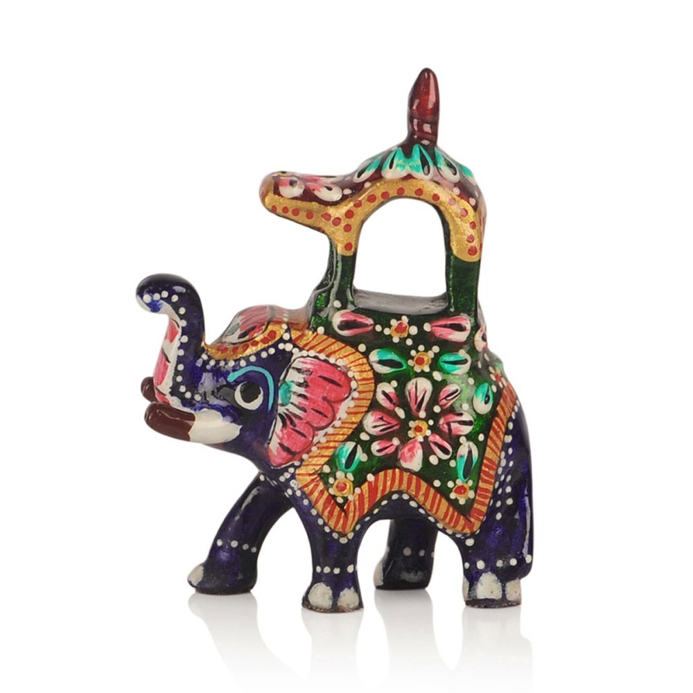 Handcrafted Metal Elephant Set For Home Decor