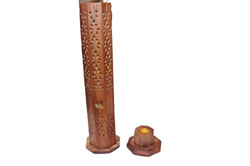 Wooden Incense Holder with Ash Catcher & Dhoop Stick Holder